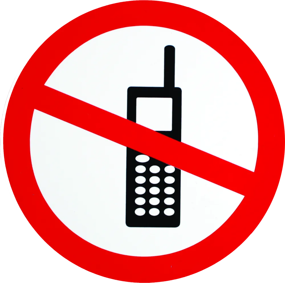 Mobiltelefon forbudt - Folie
