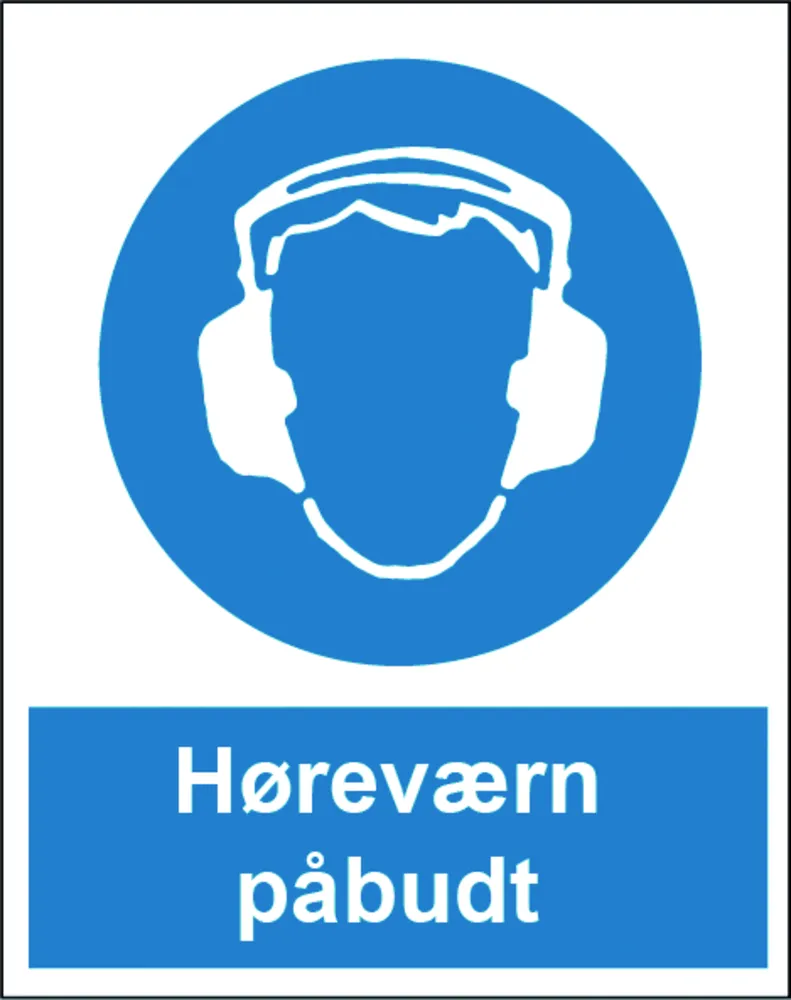 Høreværn påbudt - Plast