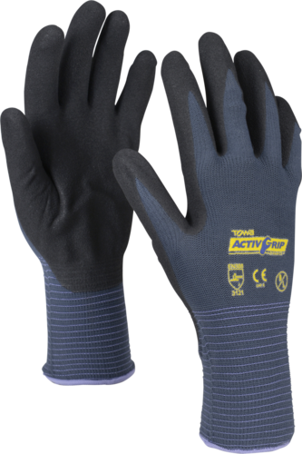 OX-ON Black Flex Gr 7 S Nylon Strickhandschuhe Nitril gloves Arbeitshandschuhe 