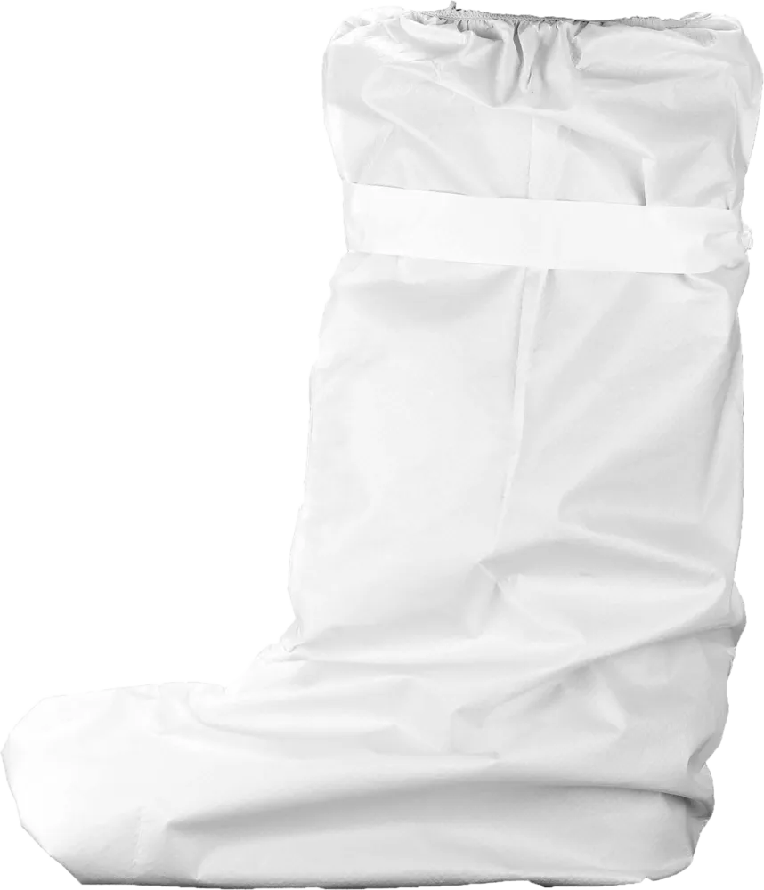 Boot CoverStar with tie fastener - White