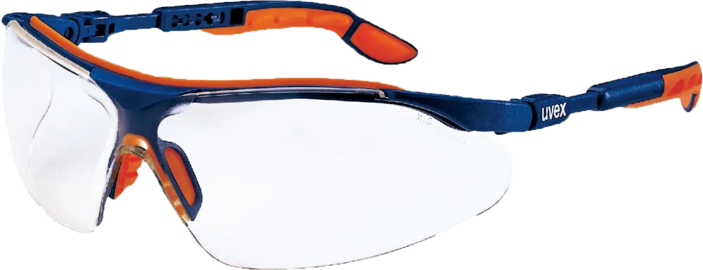 Uvex I-Vo Safety Glasses Blue/Orange