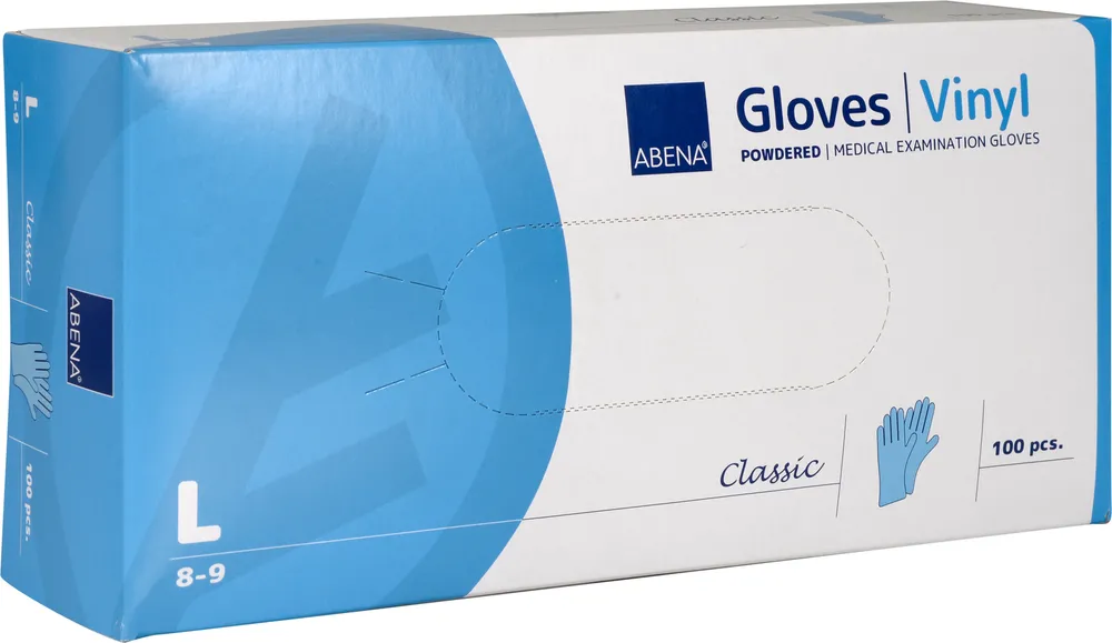 Abena Classic, Vinyl Gloves, Powdered, Blue